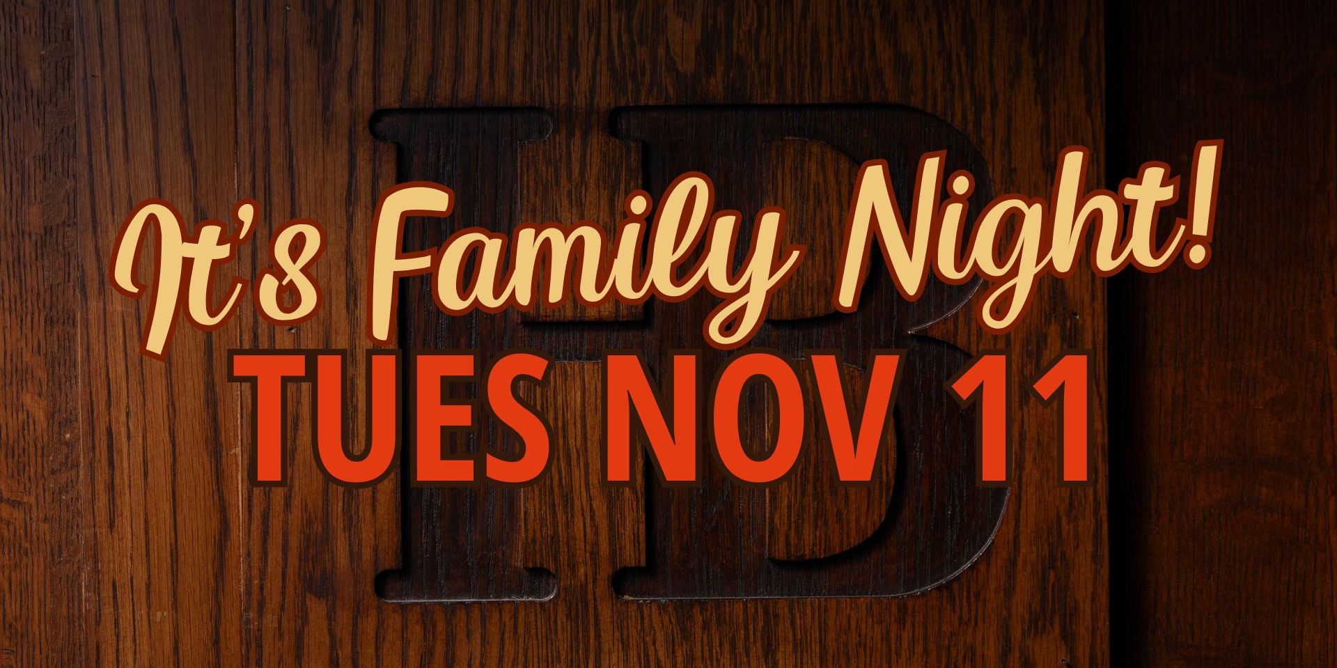 It's Family Night @ Our Haus! promotional image