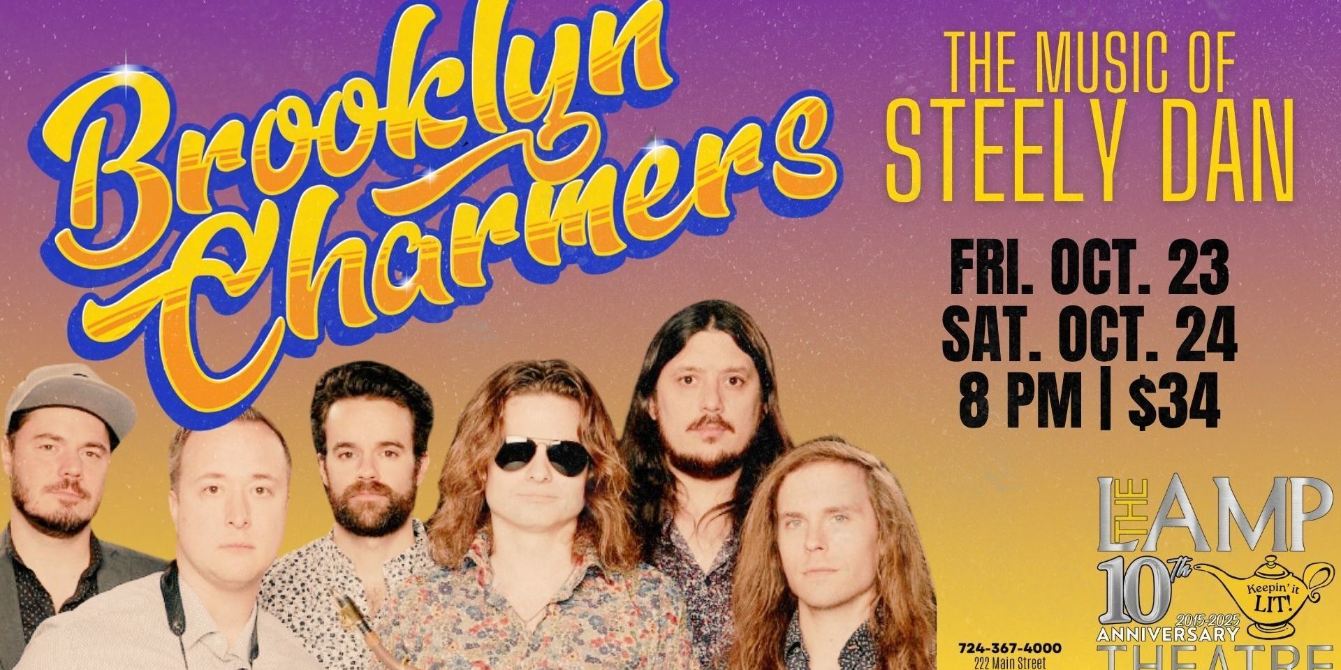 The Brooklyn Charmers - The Music of Steely Dan-returns to The Lamp Theatre, Irwin, for TWO dates! promotional image