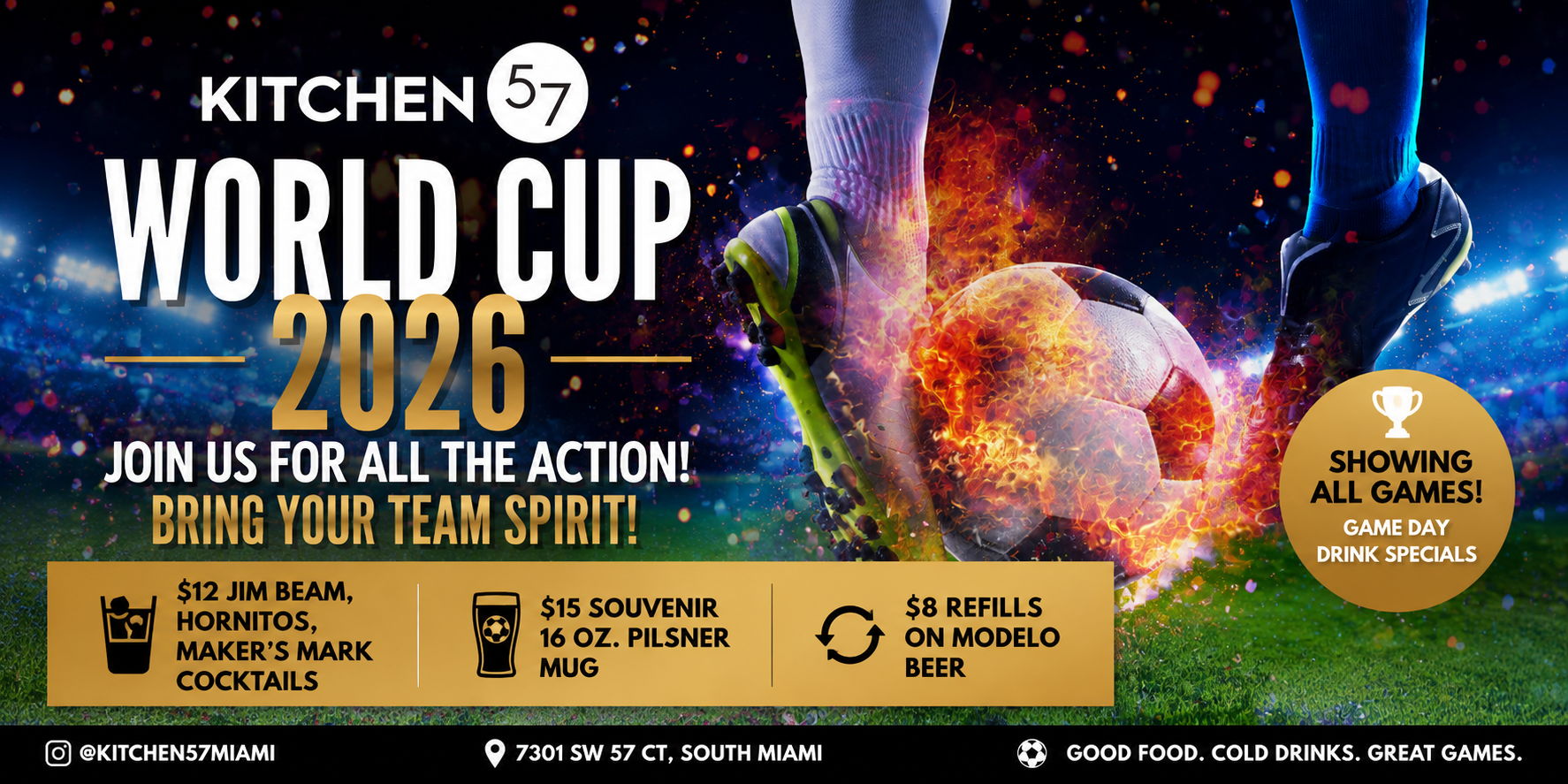 🌎⚽ World Cup Central at Kitchen 57 promotional image