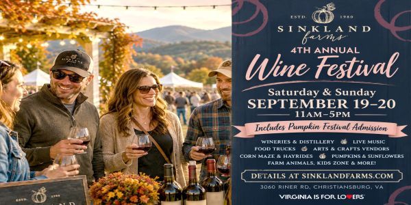 Sinkland Farms 4th Annual Wine Festival promotional image