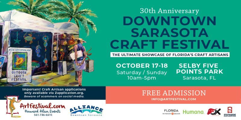 30th Anniversary Downtown Sarasota Craft Festival promotional image