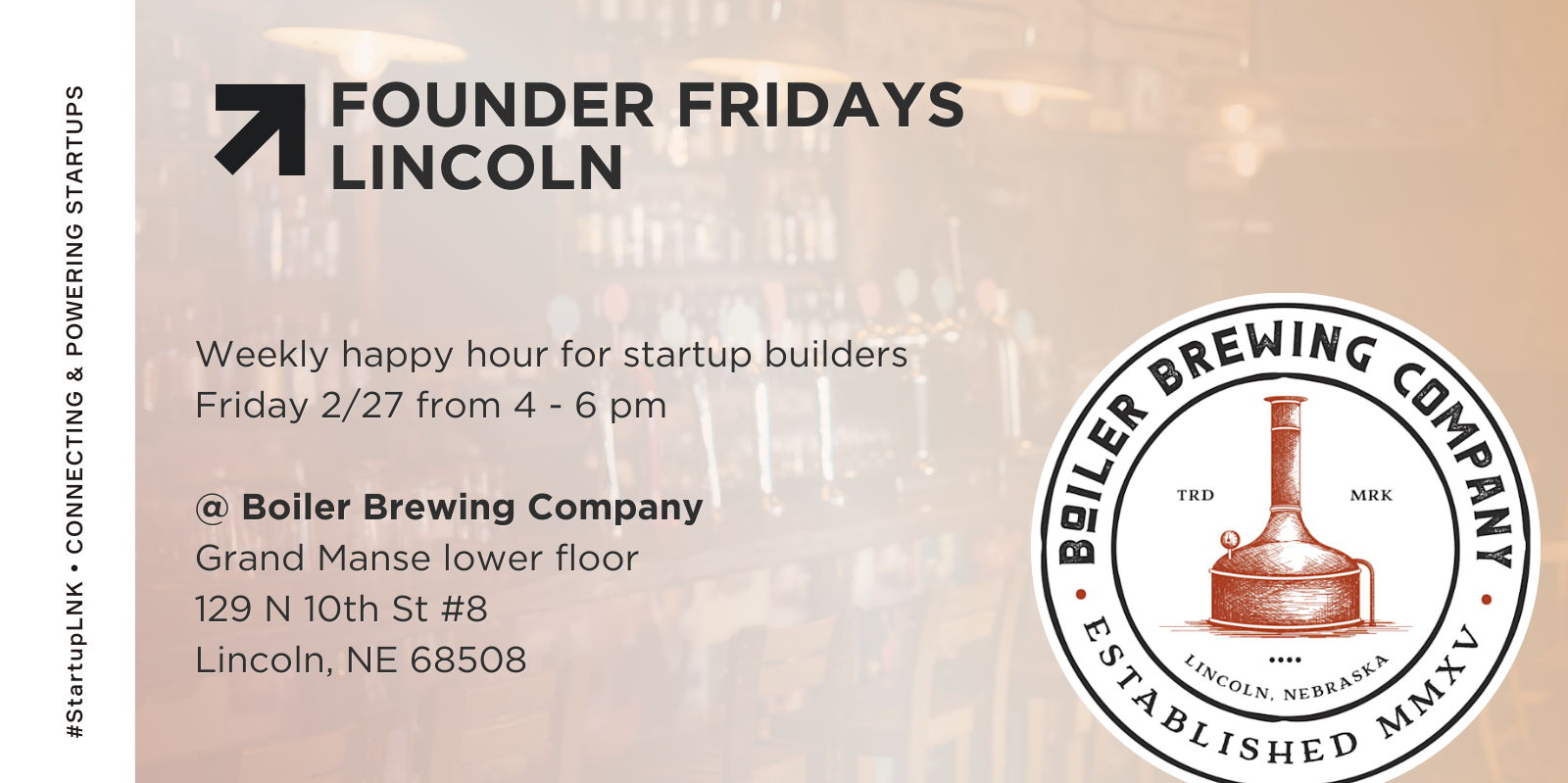 Founder & Friends Happy Hour promotional image