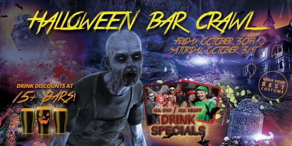 San Diego Halloween Bar Crawl - Party Pass to 15+ Bars - Fri Oct 30th promotional image