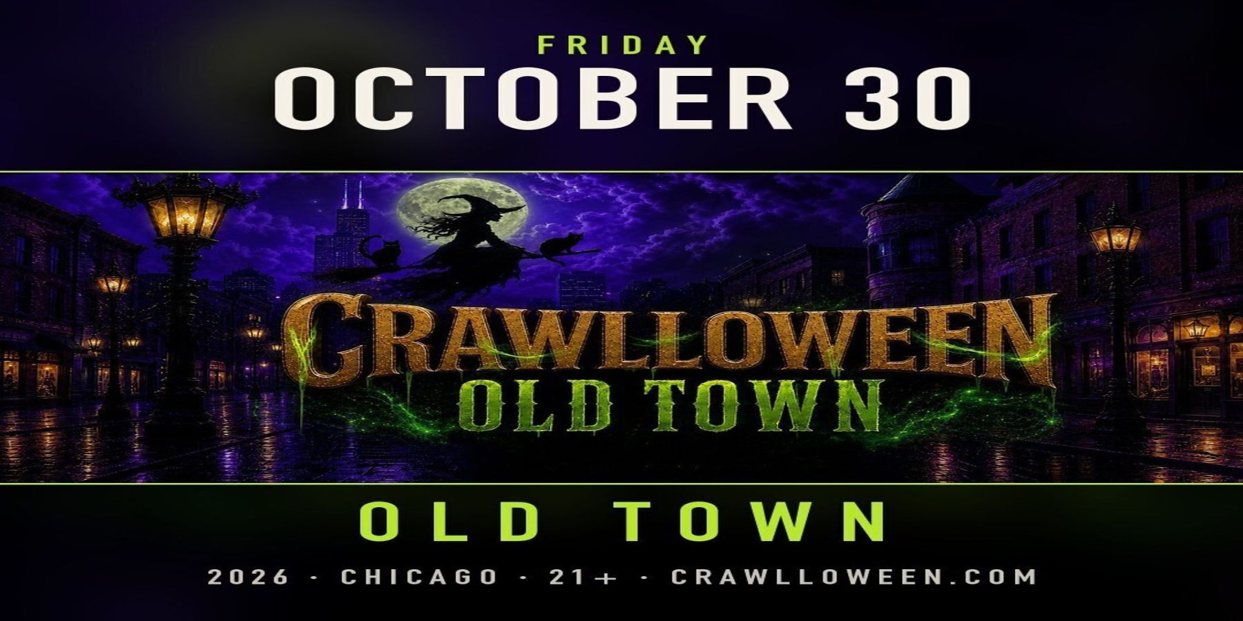 Crawlloween 2026: Old Town Halloween Bar Crawl, Chicago promotional image