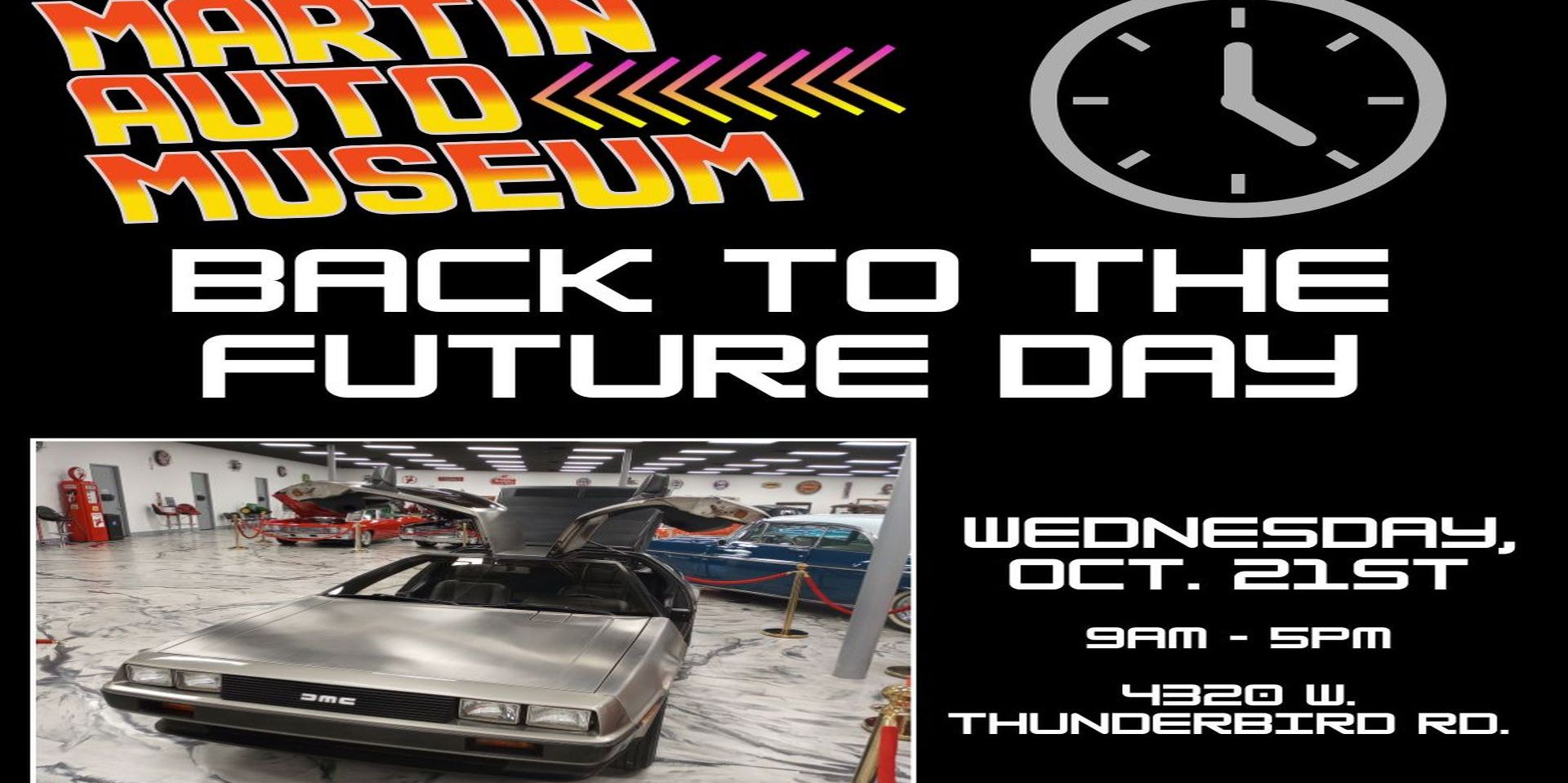 Back to the Future Day at the Martin Auto Museum promotional image