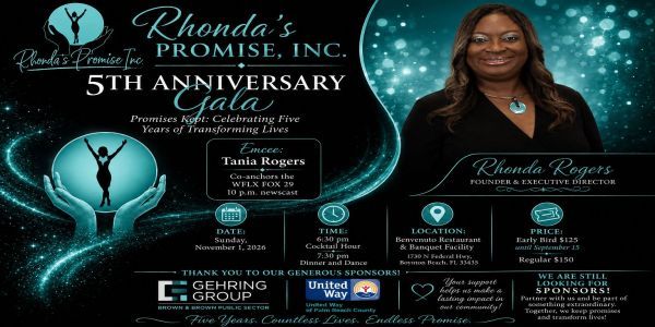 Rhonda's Promise, INC. 5th Annual Gala promotional image