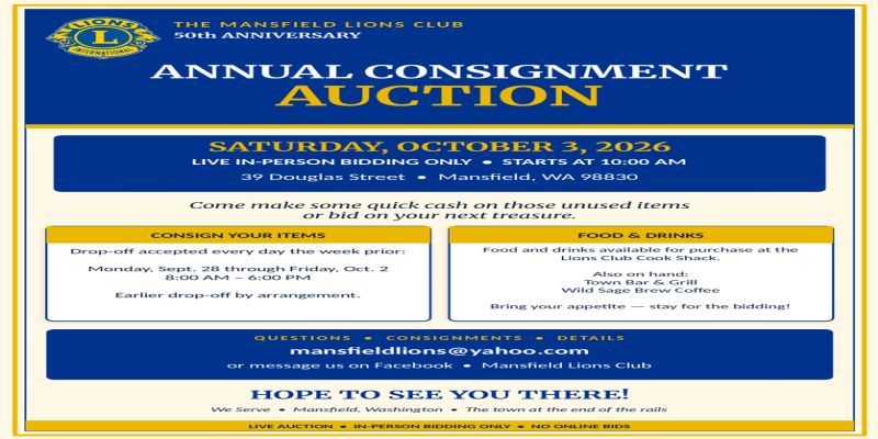 Mansfield Lions Club Auction promotional image
