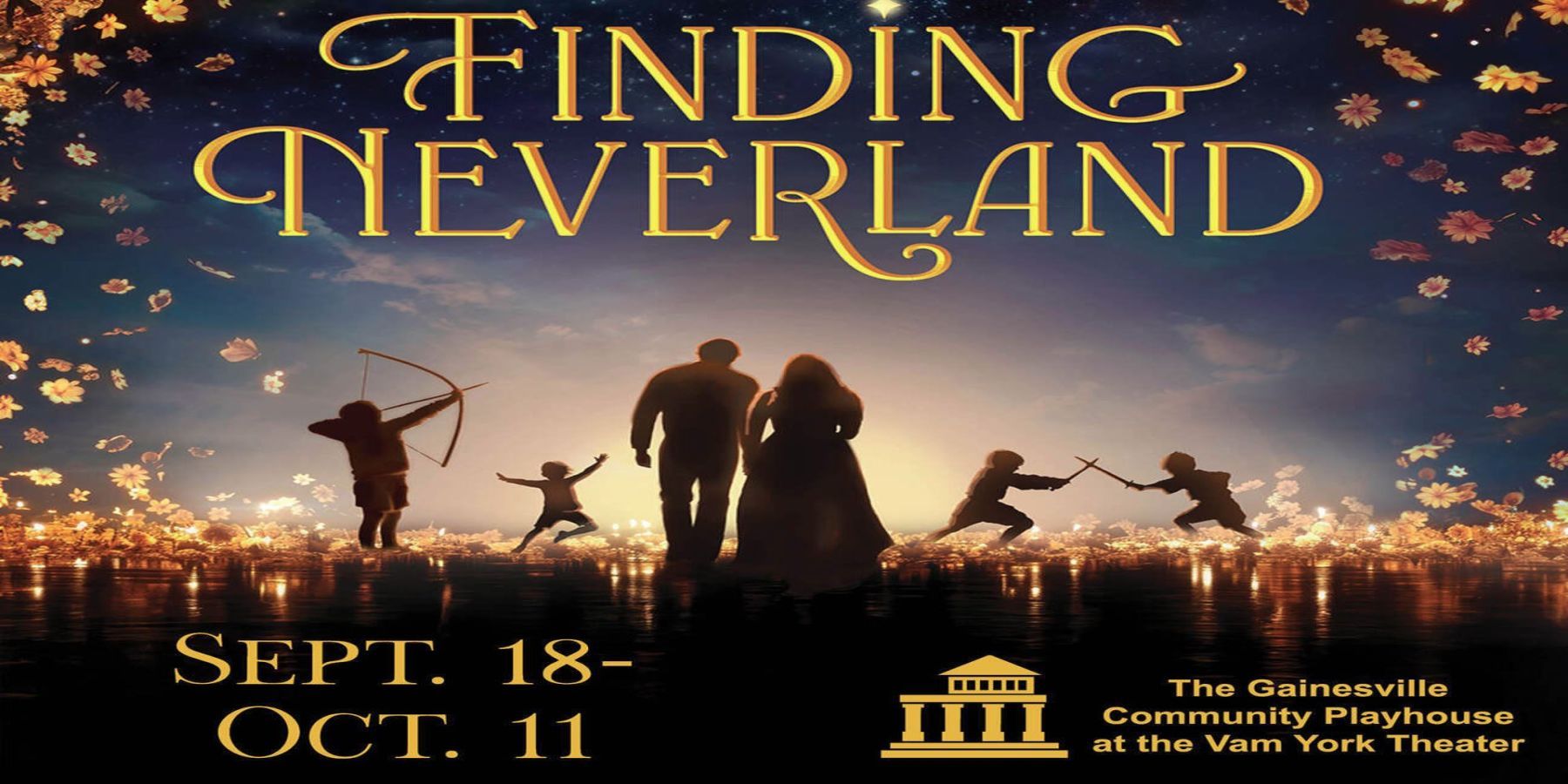 Finding Neverland, the Musical at the Gainesville Community Playhouse in Gainesville, FL 9/18-10/11 promotional image