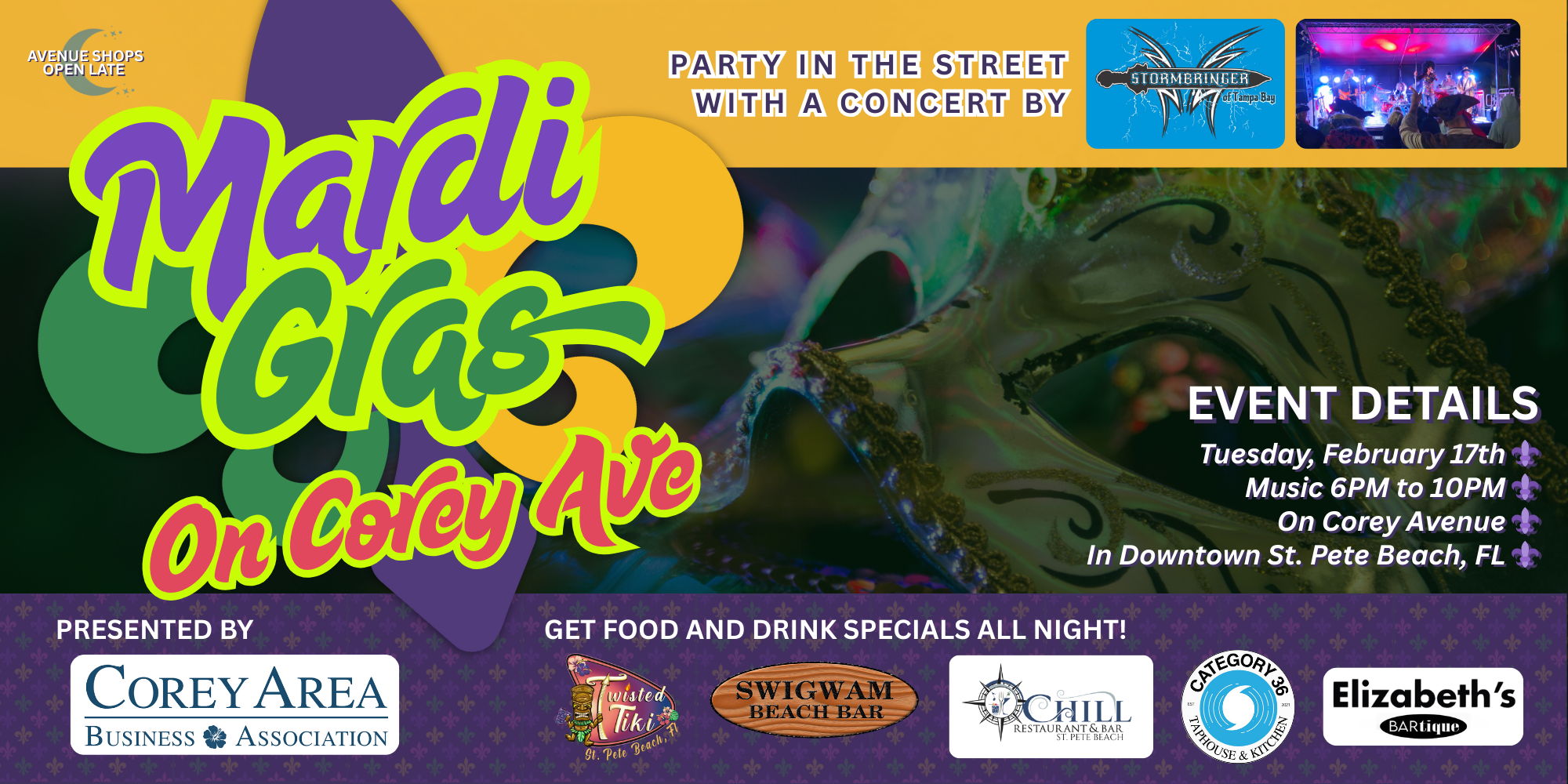 Mardi Gras on Corey Avenue promotional image