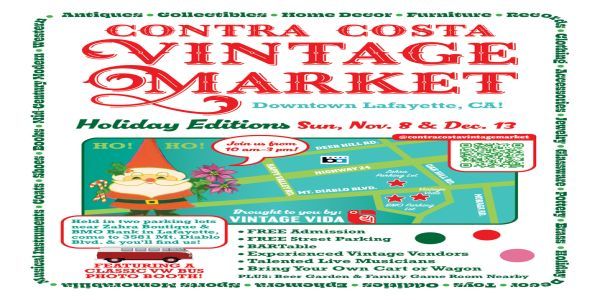 Contra Costa Vintage Market Sunday November 8th Lafayette California promotional image