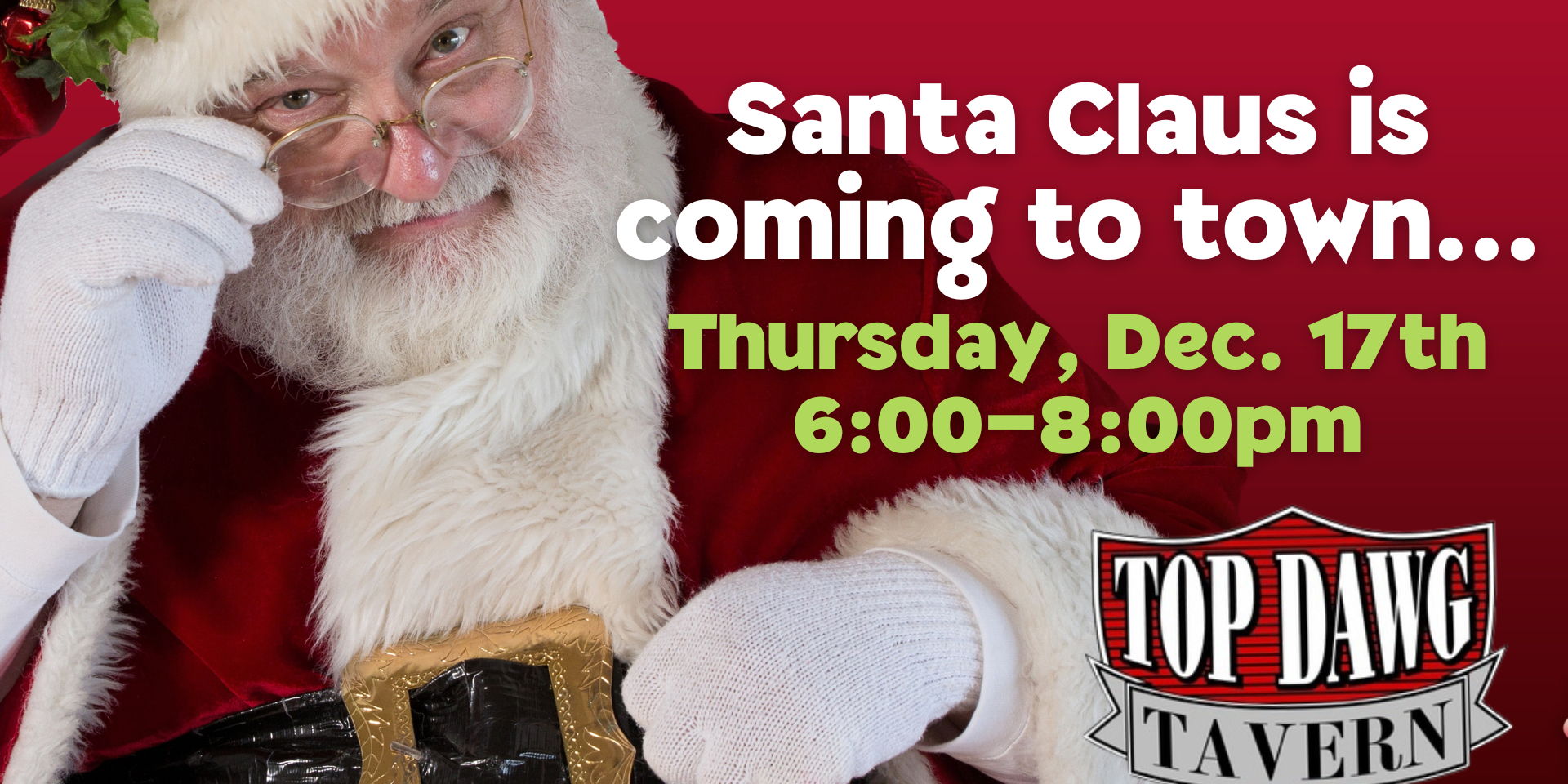 Santa Claus at Top Dawg Tavern in Summerville promotional image