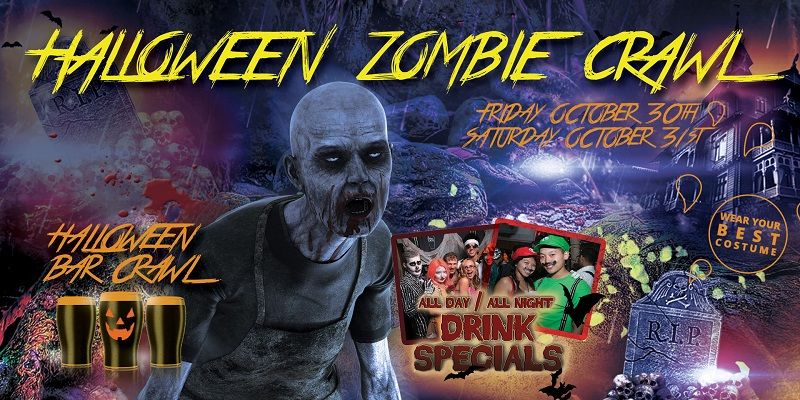 Sacramento Zombie Crawl - Halloween Bar Crawl - Party Pass to 10+ Bars - Sat Oct 31st promotional image