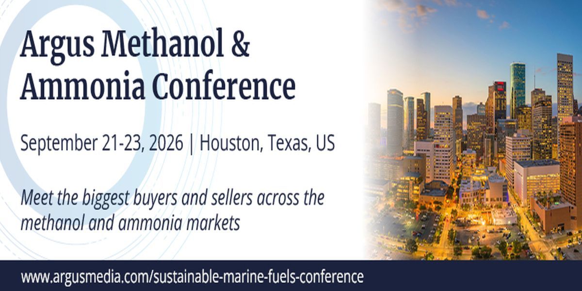 Argus Methanol and Ammonia Conference | September 21-23, 2026 promotional image
