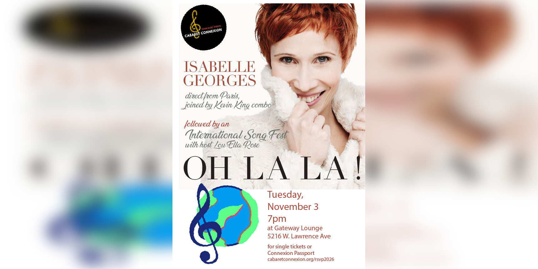 Isabelle Georges’ Oh là là ! and International Song Fest promotional image