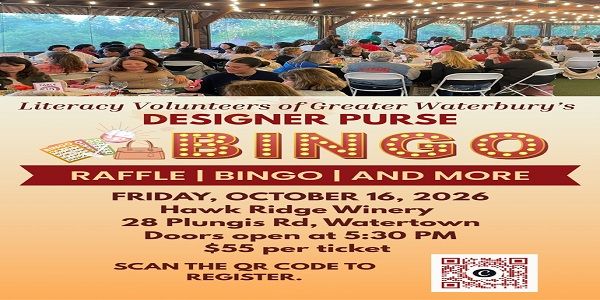Literacy Volunteers of Greater Waterbury Purse Bingo promotional image