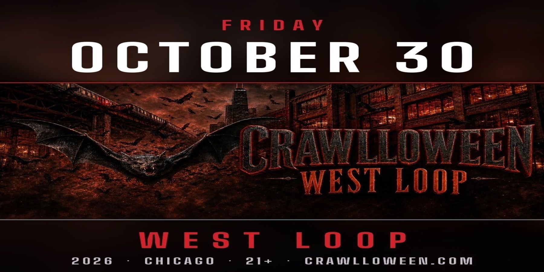 Crawlloween 2026: West Loop Halloween Bar Crawl, Chicago promotional image