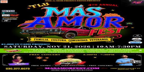 4TH ANNUAL MAS AMOR FEST promotional image