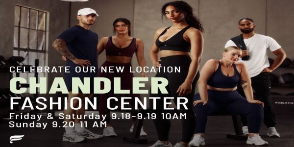 Fabletics Grand Re-opening at Chandler Fashion Center is Sept. 18-20 promotional image