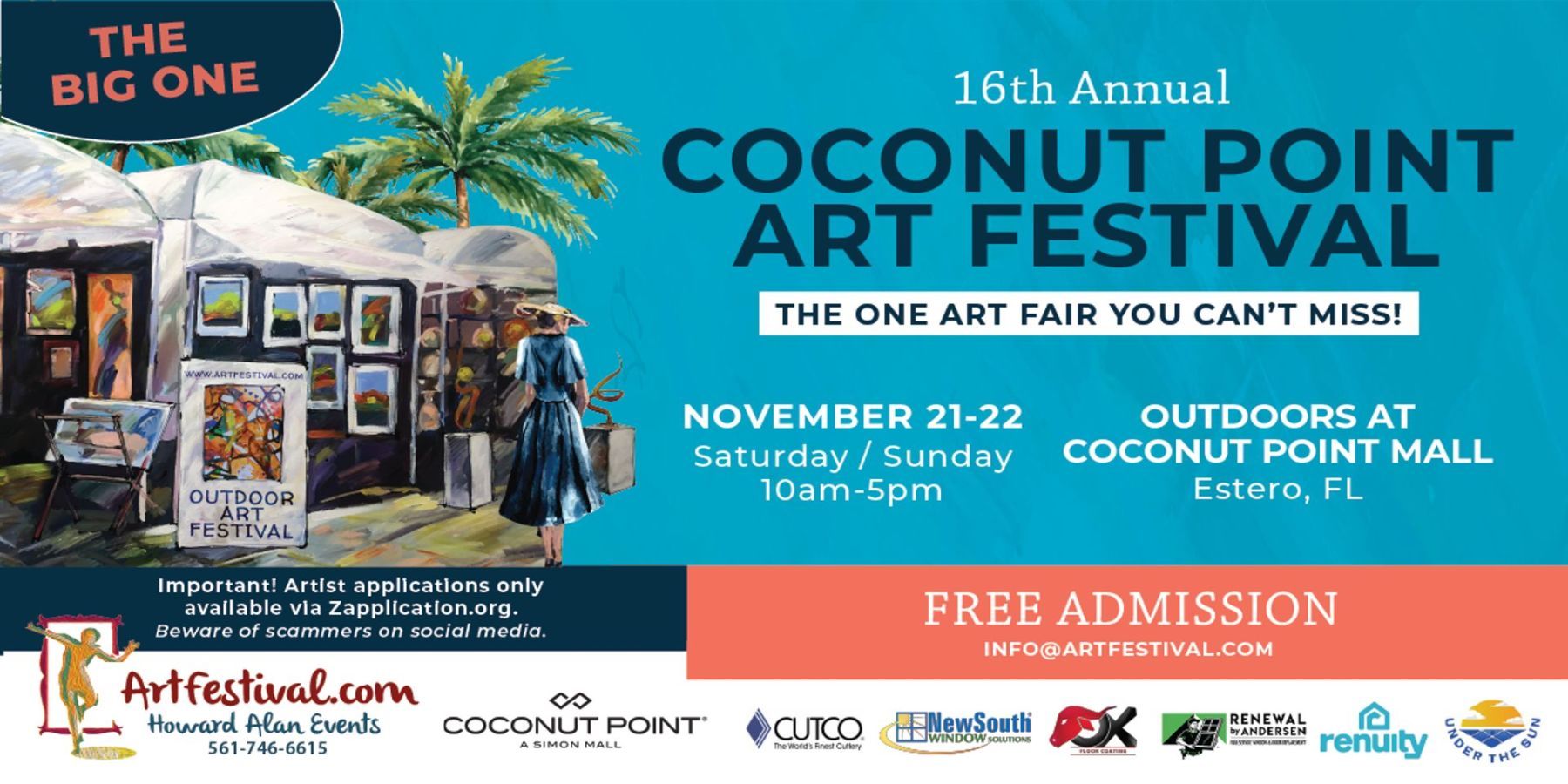 16th Annual Coconut Point Art Festival promotional image