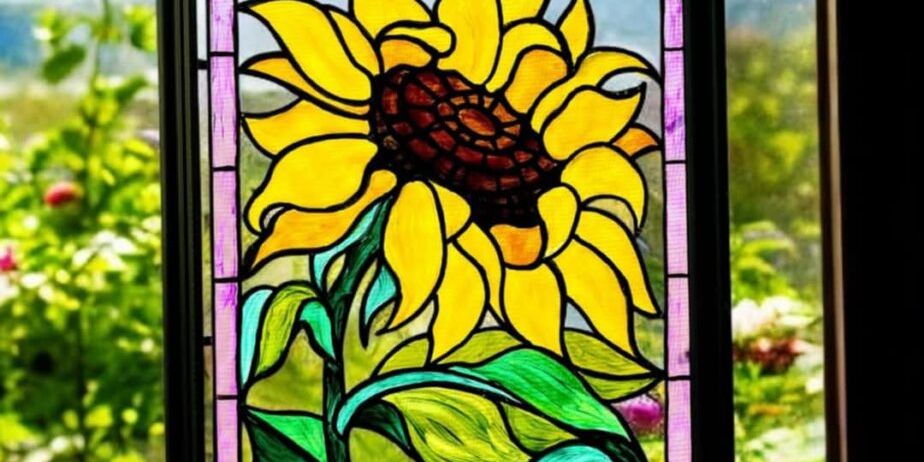 Golden Glow Sunflower Glass Art - Painting Class promotional image