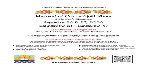 Harvest of Colors Quilt Show - Coastal Quilters Guild of Santa Barbara and Goleta promotional image