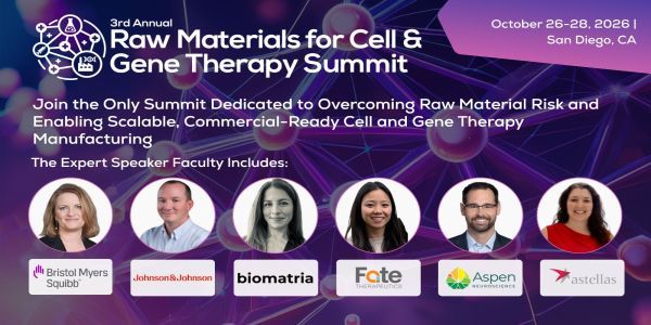 3rd Raw Materials for Cell and Gene Therapy Summit promotional image