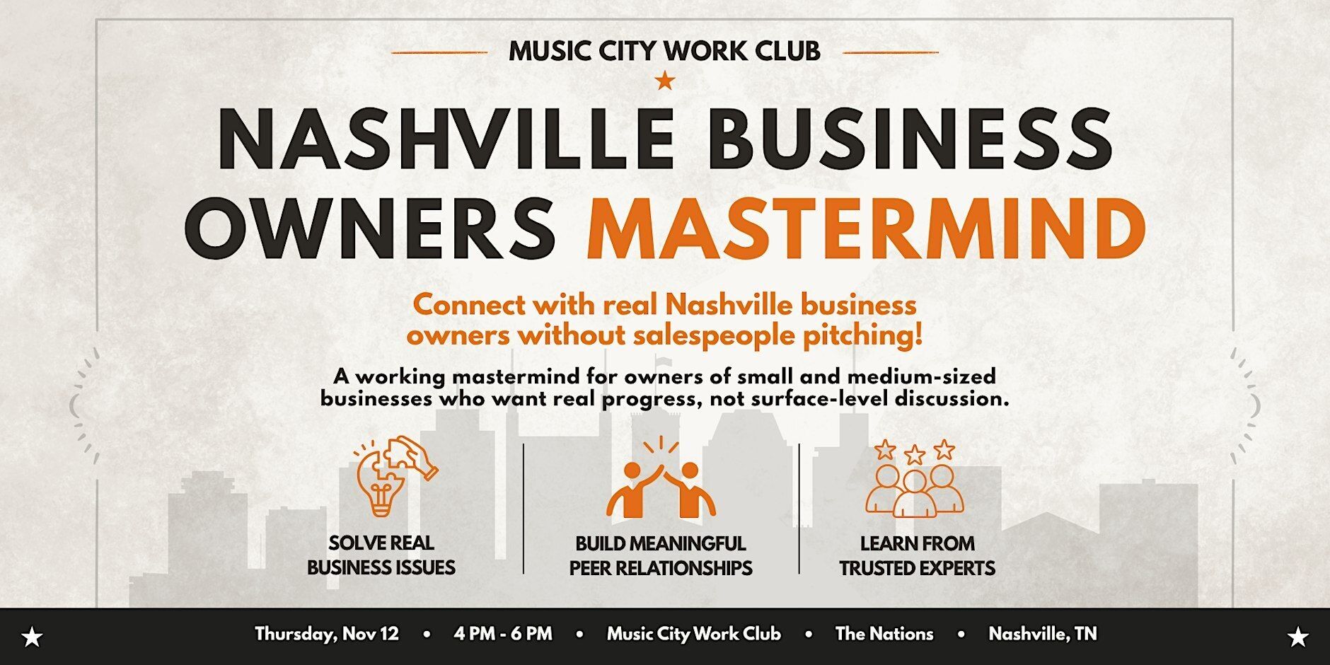 Nashville Business Owners Mastermind promotional image