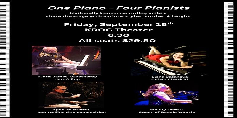 4 Pianists 1 Piano - Boogie, Cuban Classical, Jazz... share laughs & stage promotional image