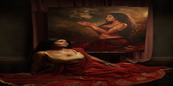 ART SHOW OPENING RECEPTION OF 'GILDED IN TWO SUNS' - SELF-PORTRAITS IN OIL BY PIYA SAMANT promotional image