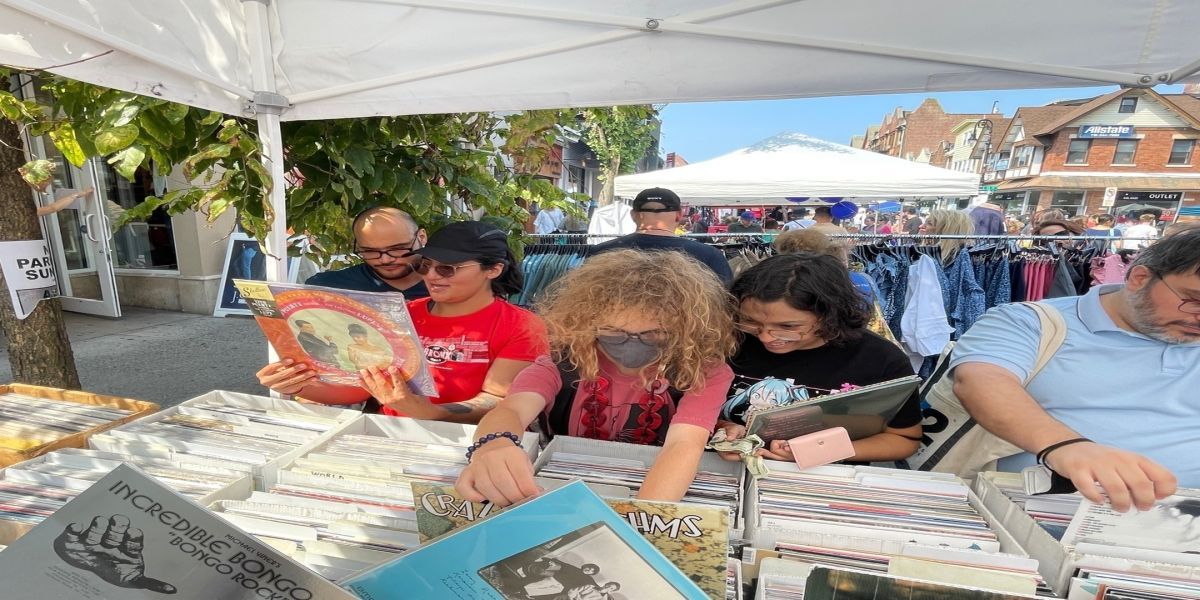 The Jersey City Record Riot! Outdoors on the Grove Street PATH Plaza, Sun Seopt 27th. VINYL HEAVEN! promotional image