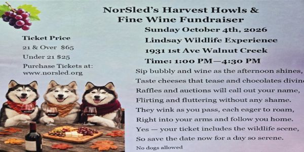 NorSled's Harvest Howls and Fine Wine Fundraiser promotional image