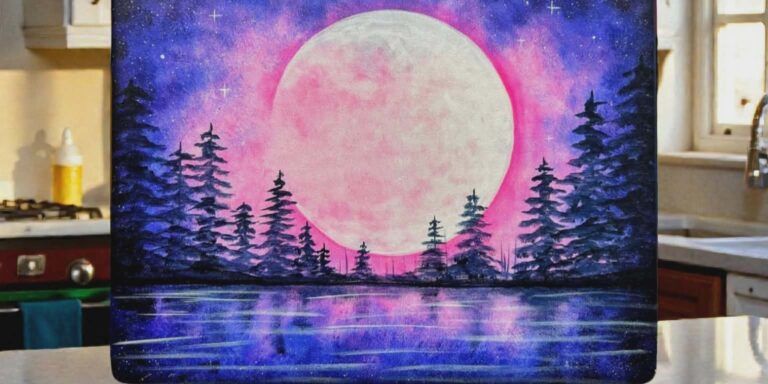 Moonlit Mirage  - Painting Class promotional image