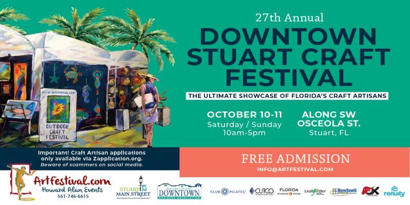27th Annual Downtown Stuart Craft Festival promotional image