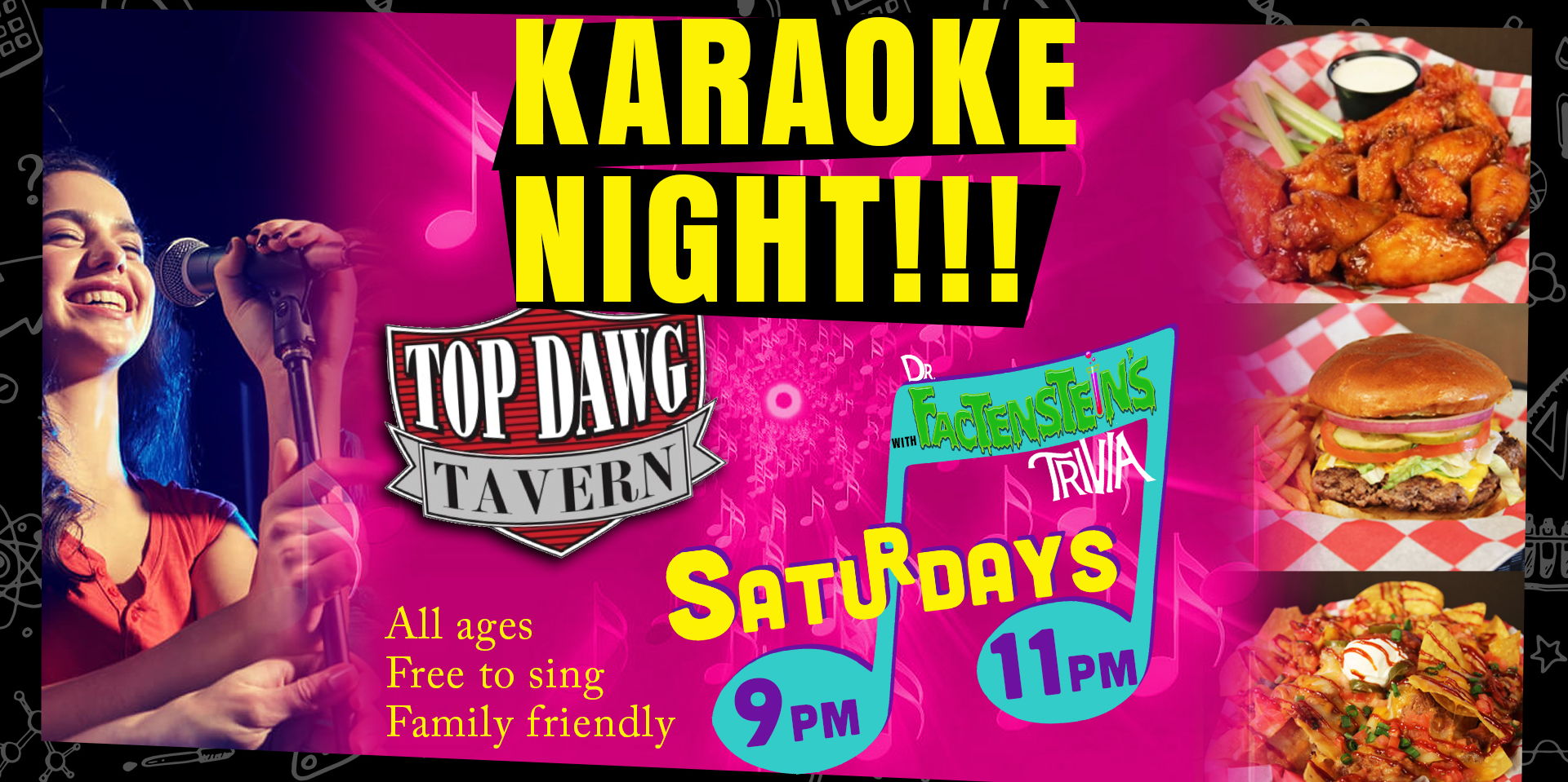 Karaoke Night at Top Dawg Tavern promotional image