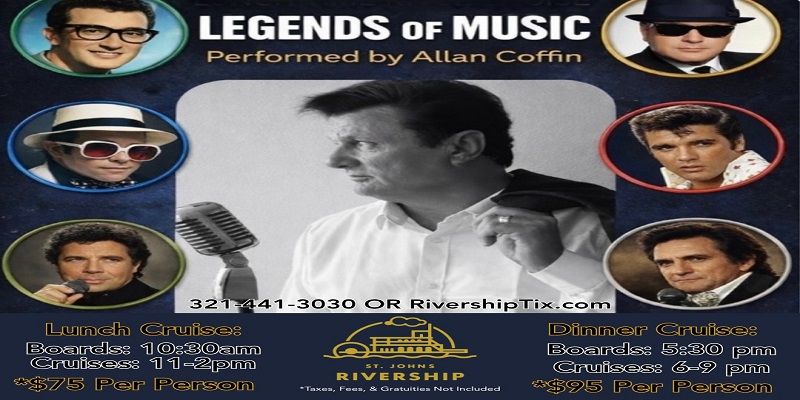 Legends on the River: A Tribute Dining Cruise Aboard the Barbara Lee with Allan Coffin in Sanford FL promotional image