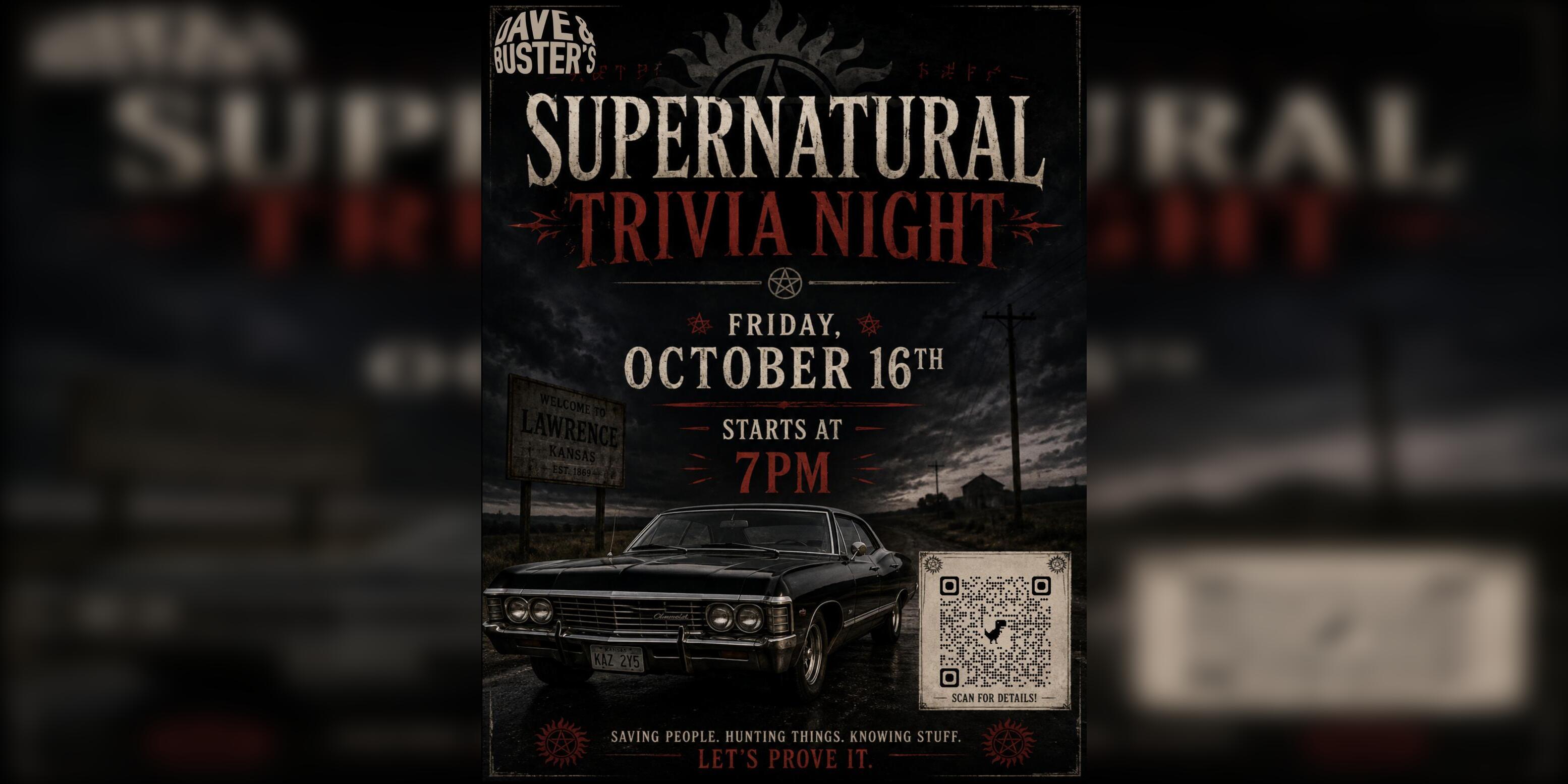 Supernatural Themed Trivia Night promotional image