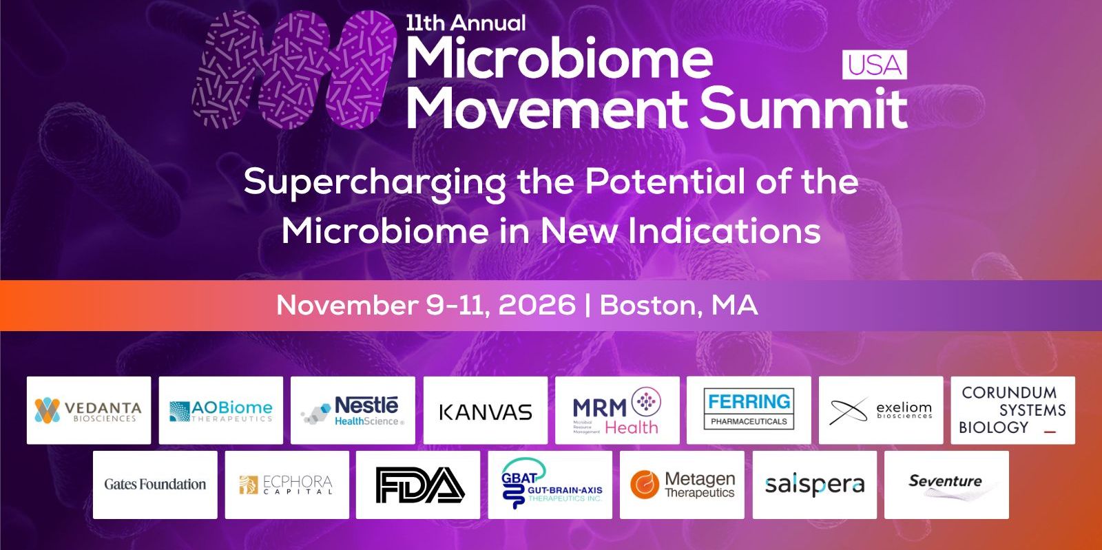 11th Microbiome Movement USA Summit 2026 promotional image