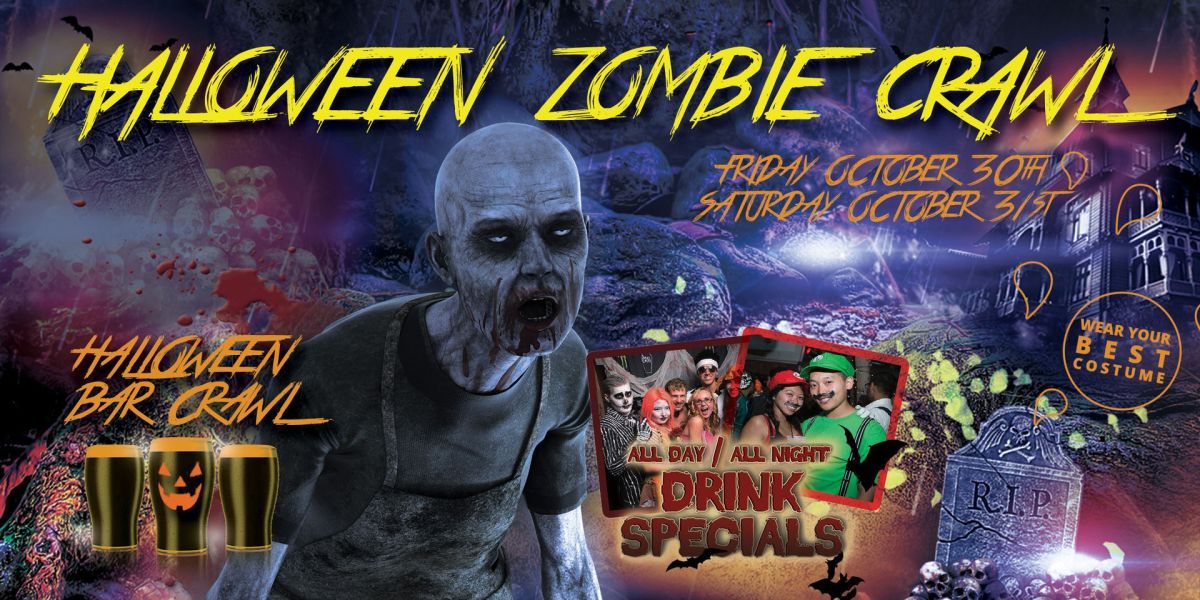 Charlotte Zombie Crawl - Halloween Bar Crawl - Party Pass to 10+ Bars - Sat Oct 31st promotional image