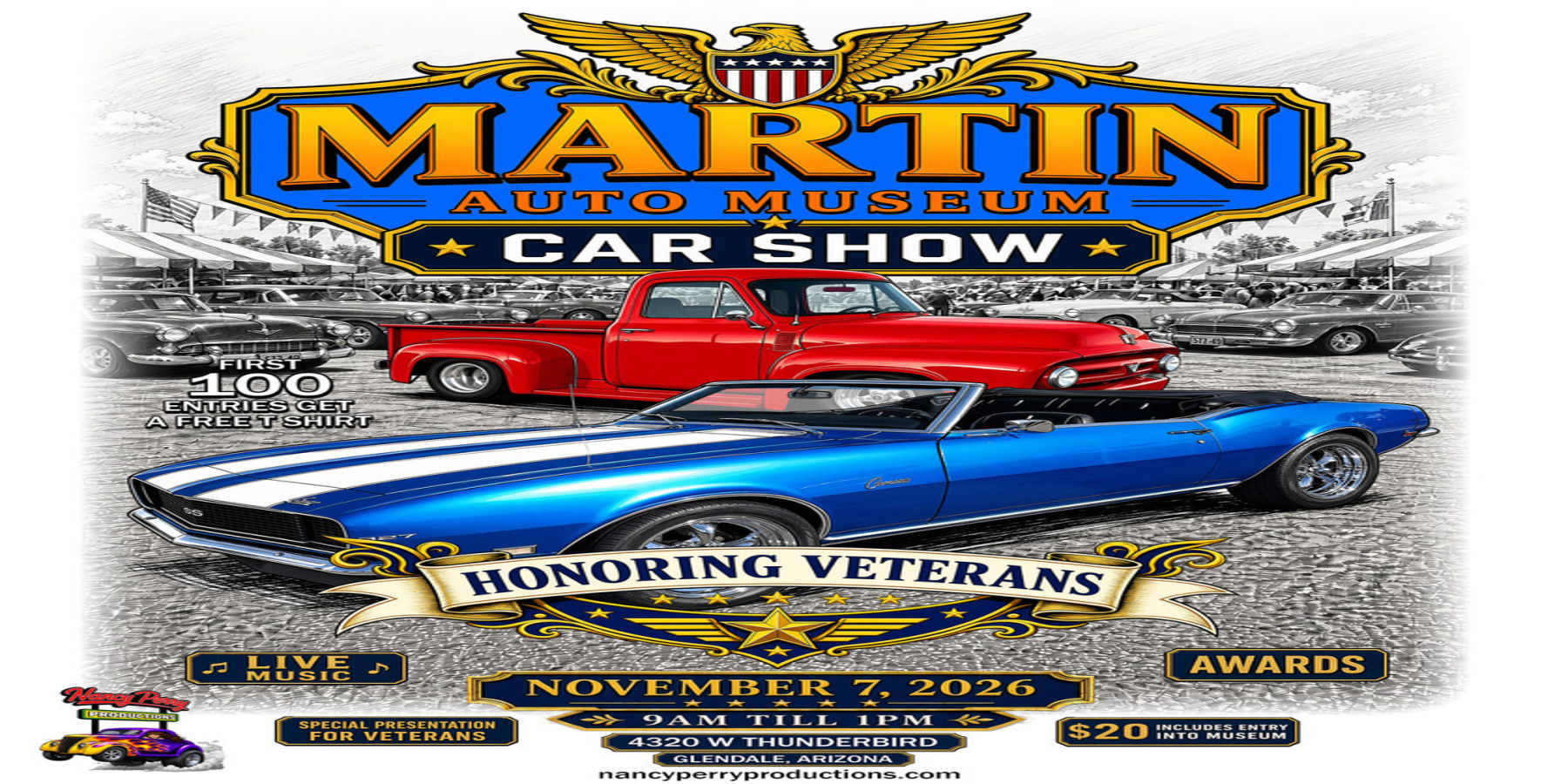 Martin Auto Museum Car Show - Honoring Veterans promotional image
