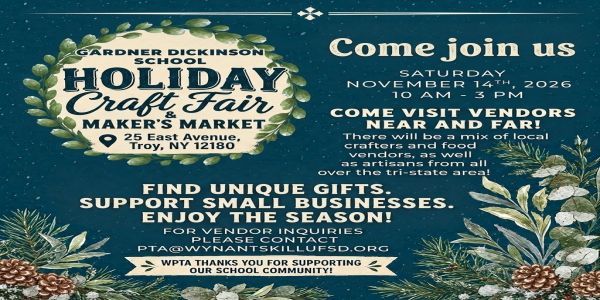 Gardner Dickinson Holiday Craft Fair and Maker's Market promotional image