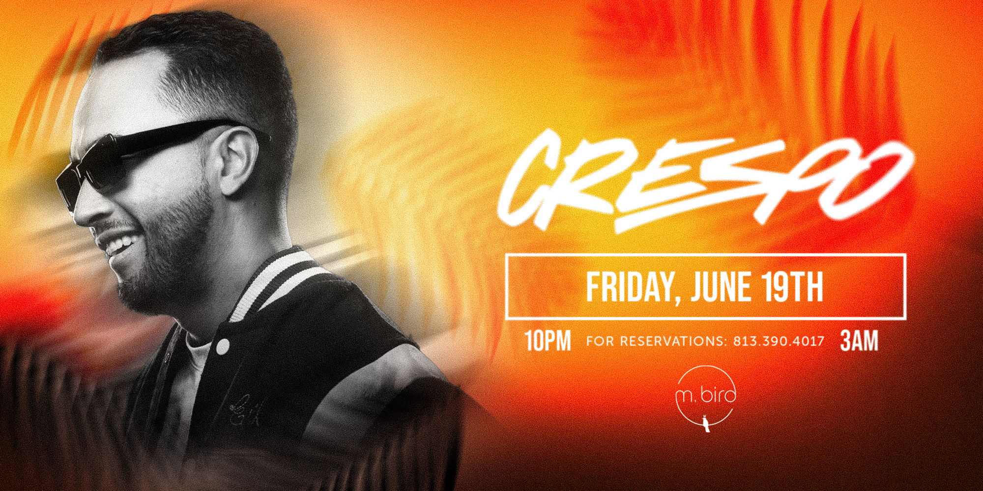 Special Guest DJ Crespo at M.Bird promotional image