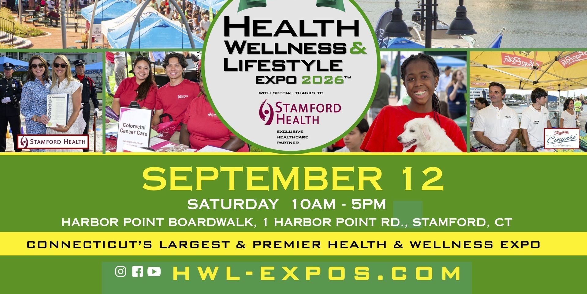 15th Annual Health Wellness and Lifestyle Expo 2026 with special thanks to Stamford Health promotional image