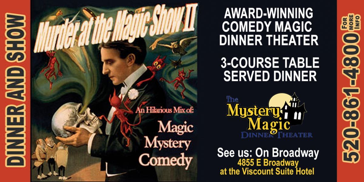 Mystery and Magic Dinner Theater - "Murder at the Magic Show II" promotional image