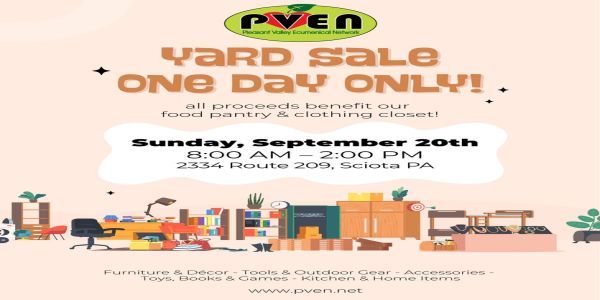 PVEN's Giant Yard Sale promotional image