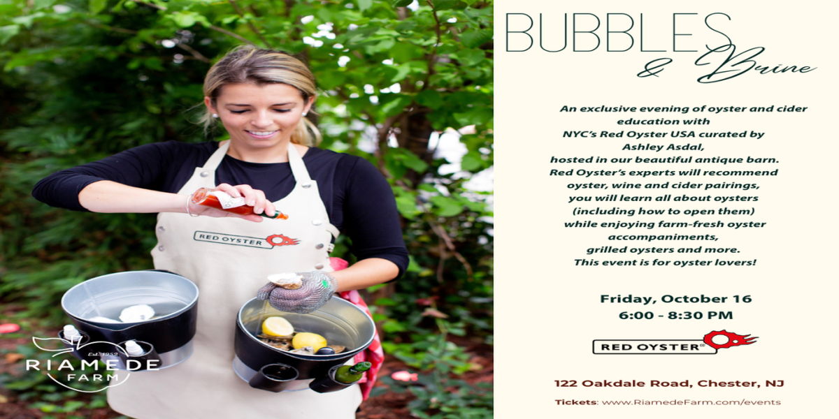 Bubbles and Brine at Riamede Farm in Chester New Jersey promotional image