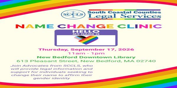 Name Change Clinic with South Coastal Counties Legal Services promotional image