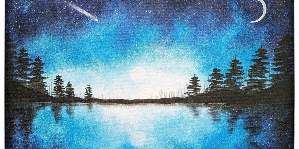 Starlit Reflection  - Painting Class promotional image