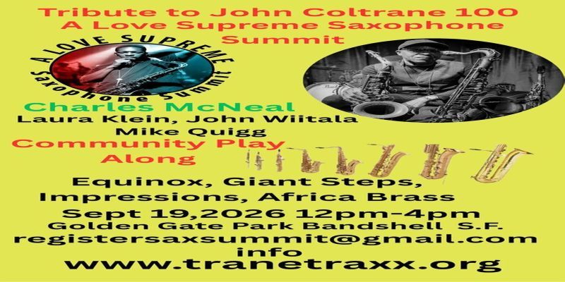Tribute to John Coltrane Community Play Along promotional image