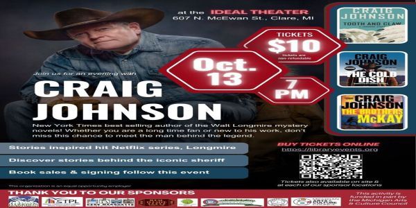 An Evening with author Craig Johnson promotional image