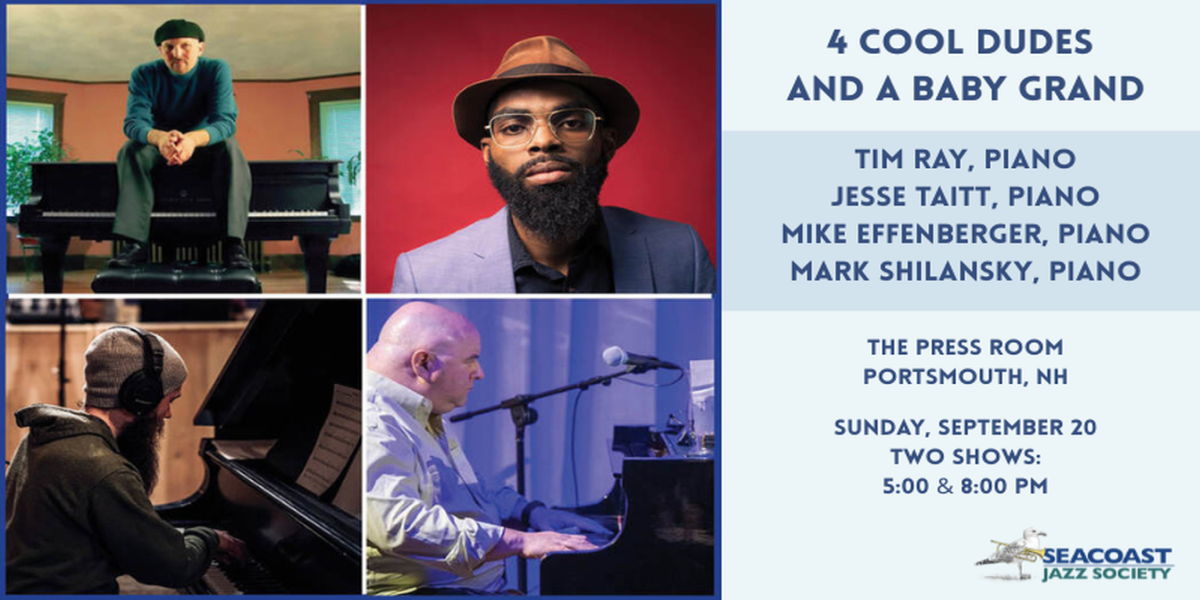 4 Cool Dudes and a Baby Grand (Jazz Piano Solos) - 5pm Show! (also an 8pm show) promotional image
